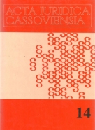 Acta Iuridica Cassoviensia 14: Filozofické problémy štátu